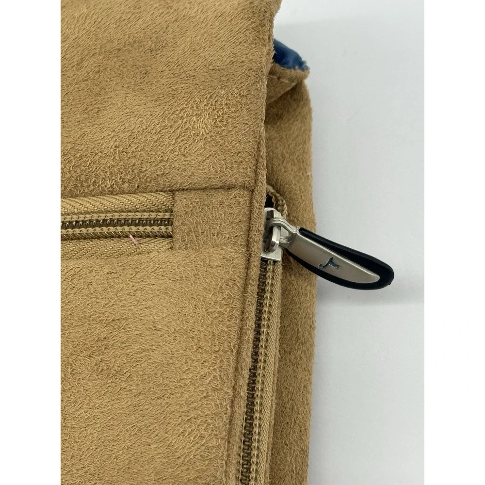 Travelon Anti-Theft Sling Bag Tan Faux Suede Crossbody Travel Shoulder Bag